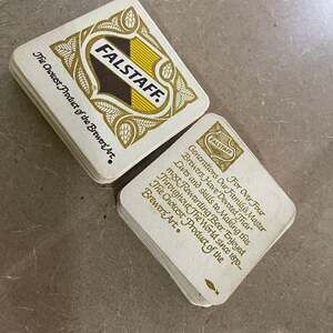 Vintage Falstaff Beer Coasters "The Choicest Product of the Brewer's Art"